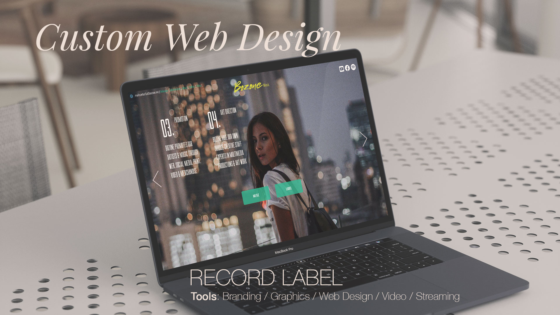 custom webdesign record label