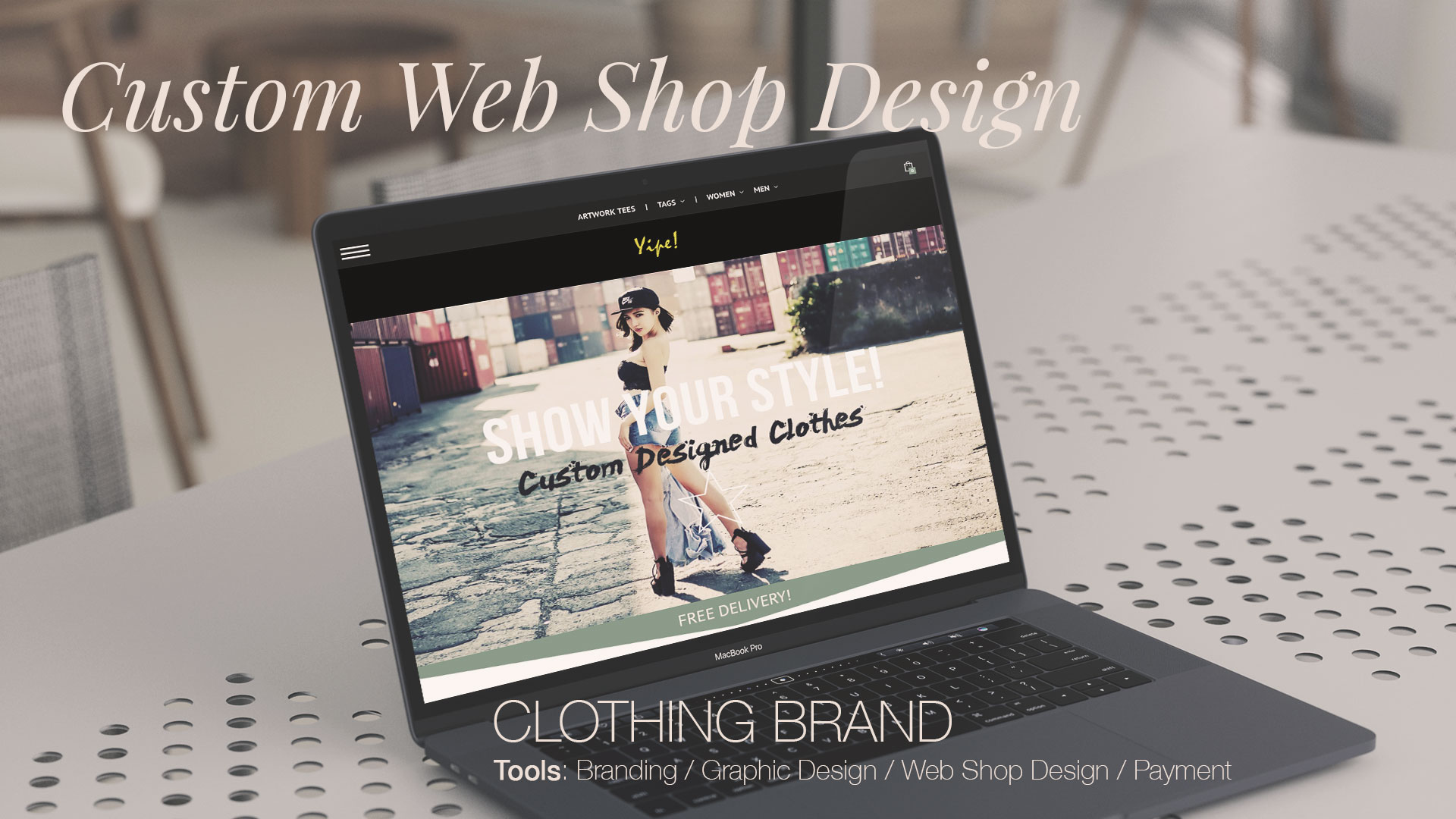 yipe clothing webshop design